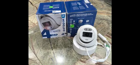 New Speco O4TDD1M 4MP IP Cam, Turret, With Blue & Red Strobe, 2.8-12mm White