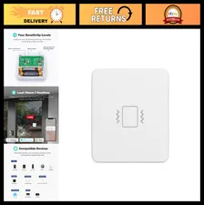 Smart Vibration Sensor 110dB Alarm, Adjustable Sensitivity, Zigbee Compatible, W
