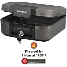 Chest Lock Box, Fireproof & Waterproof, 0.28 cu ft