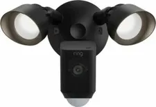 Ring Floodlight Cam Wired Plus Outdoor Wired Full HD Surveillance Camera - Black