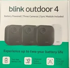 Blink Outdoor 4 1080p Wi-Fi Outdoor 3-Camera Security System w/ Doorbell 2k+