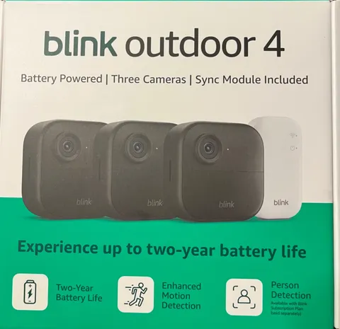 Blink Outdoor 4 1080p Wi-Fi Outdoor 3-Camera Security System w/ Doorbell 2k+