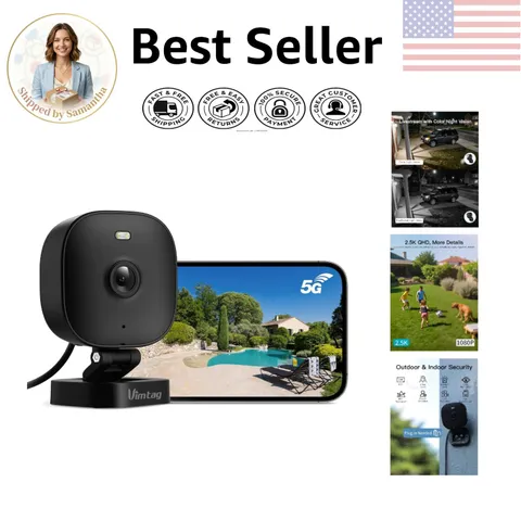 4MP Outdoor Security Camera with Color Night Vision and 2-Way Audio,