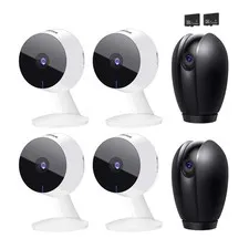 LaView Security Cameras for Home + 2X 32GB SD Cards,PT Camera...