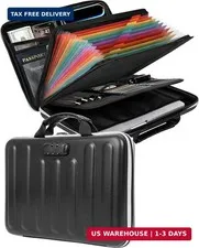 Fireproof Document Box, Waterproof Hard File Organizer with Lock | UL-94 VTM-0 c