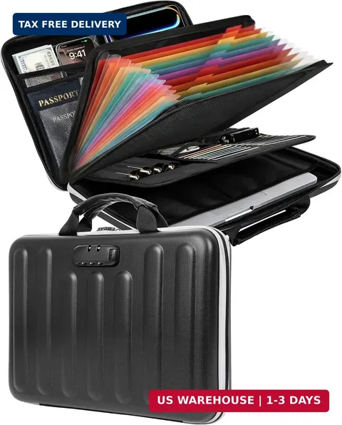 Fireproof Document Box, Waterproof Hard File Organizer with Lock | UL-94 VTM-0 c