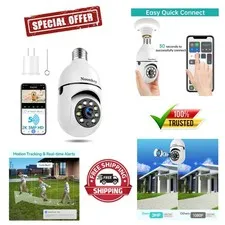 2K/3MP Wireless Security Camera: Echo Alexa Compatible, 360° View & Night Vision
