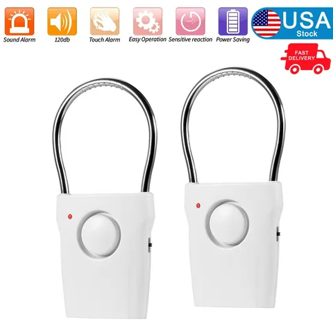 2X Touch Sensor Door Handle & Window Burglar Alarm Anti-Theft Alarm System 120dB