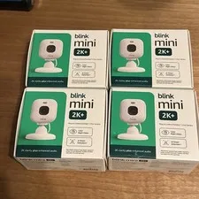 NEW UNOPENED - 4 pack of Blink Mini 2K+ Indoor/Outdoor Camera White