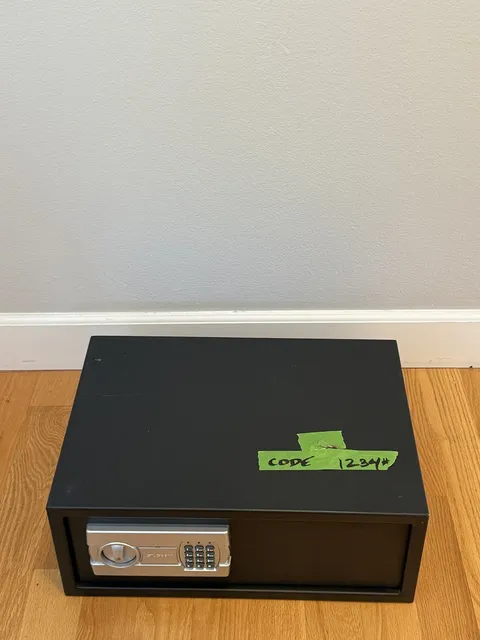 Stack-On PS-508 Extra Wide Strong Box Safe — Electronic Keypad Lock + Override K