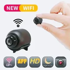 Mini WiFi Camera 1080P HD, Indoor Security Cam with Night Vision, 2-Way Audio, B