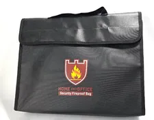 Home Office Security Fireproof Bag Money Documents Briefcase Safe Box 15" x 13"