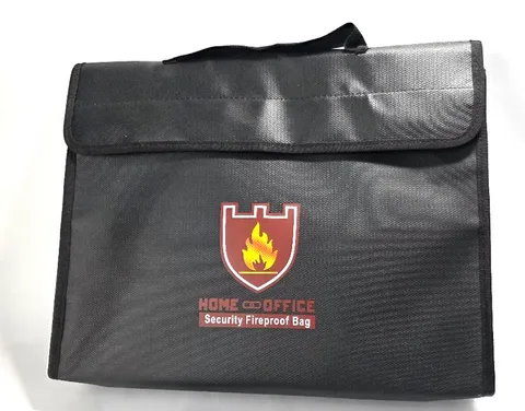 Home Office Security Fireproof Bag Money Documents Briefcase Safe Box 15" x 13"