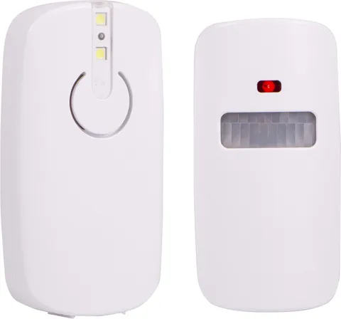 Motion-Sensing Driveway Alarm, Battery Operated, Flashing LED Light, Wireless...