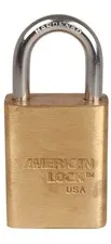 American Lock A5530 Padlock: Brass & Steel, Keyed Different, 1-1/2" Wide