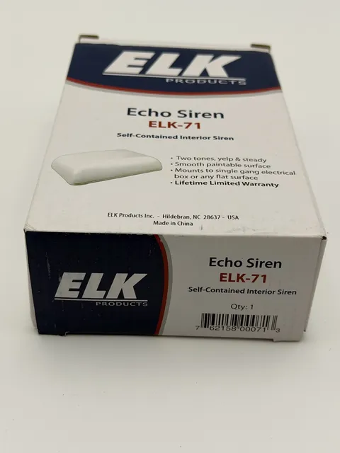 ELK Products  ELK-71 Echo Self-Contained Interior Siren, White, 100db (new)
