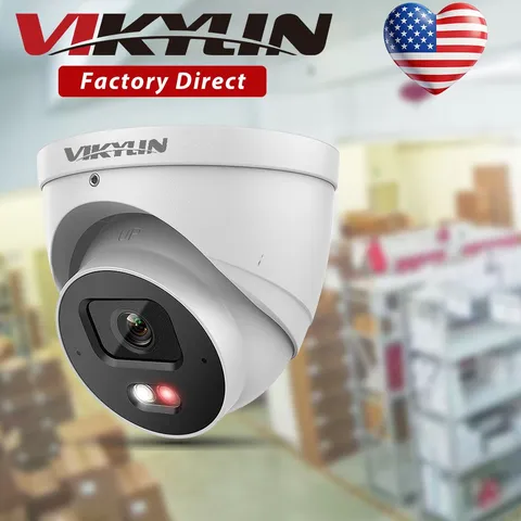 Vikylin Smart Dual Light Color Night Vision 4MP IVS POE Camera MIC Onvif H.265+