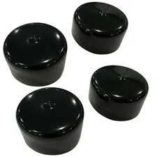 2-Inch Rubber Wheel Hub Trailer Bearing Dust Cap Plug Grease 2 inch, Black