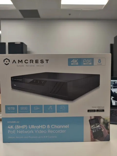 Amcrest NV2108E 1TB HDD 4K 8 Channel PoE Network Video Recorder