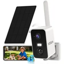 4G Cellular Security Camera, 2K No WiFi with IP66 & Built-in SIM Card