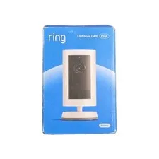 Ring Outdoor Cam Plus Battery Wireless Security Camera White Open Box