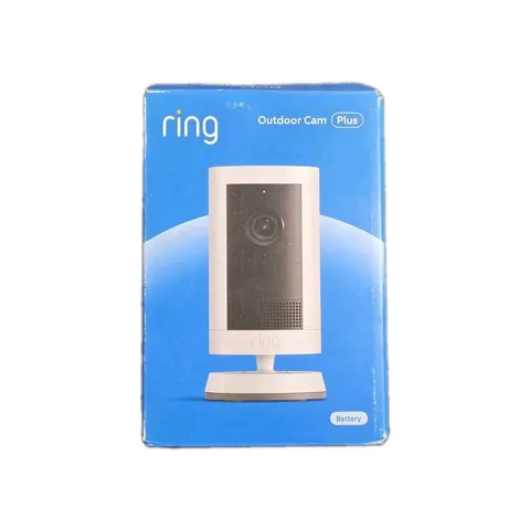 Ring Outdoor Cam Plus Battery Wireless Security Camera White Open Box