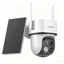 Wansview Wireless Security Camera Outdoor 360°PTZ 2K Dual-Cam Solar Powered