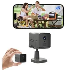 4G LTE Wireless Mini Security Camera with 2K HD, No WiFi Required