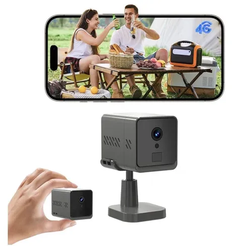 4G LTE Wireless Mini Security Camera with 2K HD, No WiFi Required