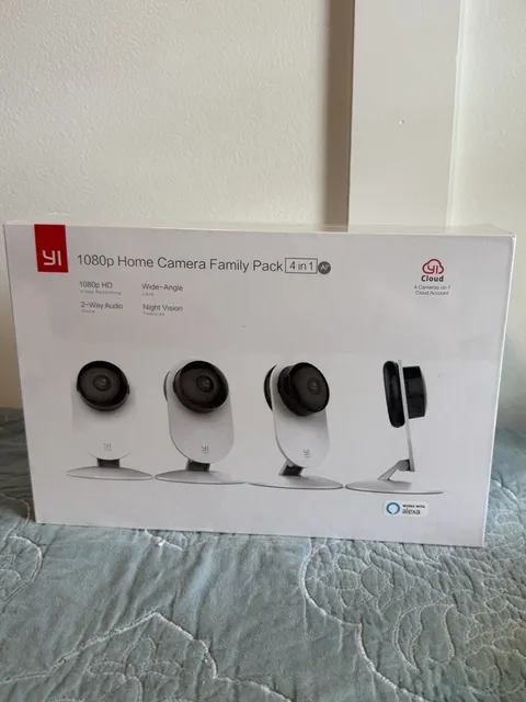 YI 1080p Home Camera Family Pack 4 in 1 WiFi Night Vision 2-Way Audio