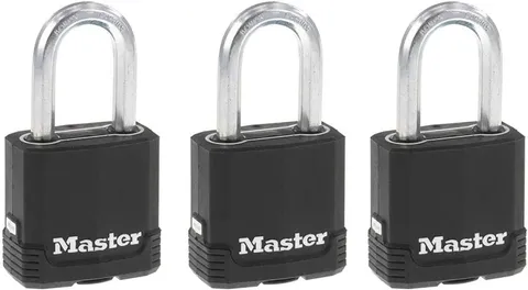 Magnum Outdoor Padlock Heavy Duty Keyed Lock, 3-Pack M115XTRILF | 1-7/8-Inch Wea