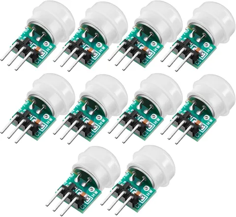 Weewooday 10 Pieces Am312 Pir Sensor Mini Pir Motion Sensor Infrared Human Body 