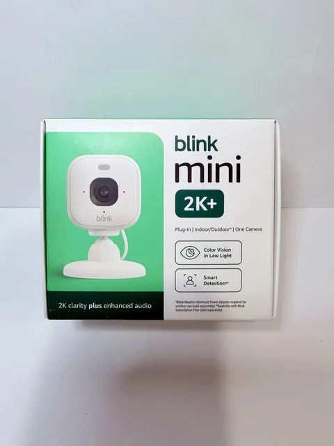 Blink Mini 2K+ 2K Plug-In Security Camera White Newest Model NEW SEALED