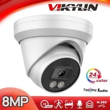 VIKYLIN CCTV 4K POE Full Color Night Vision 8MP IP Camera Motion Detection ONVIF