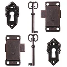 2Pcs Cabinet Locks Drawer Lock Jewelry Box Latches for Furniture