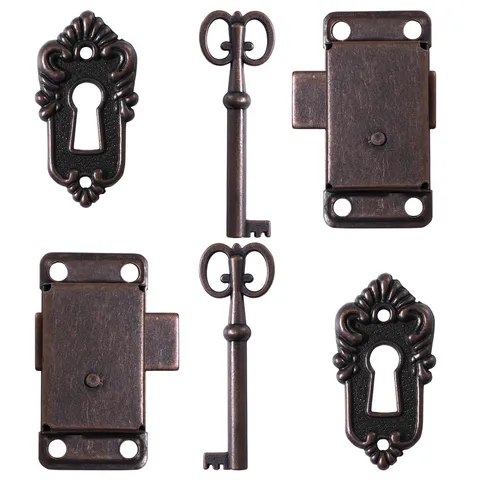 2Pcs Cabinet Locks Drawer Lock Jewelry Box Latches for Furniture
