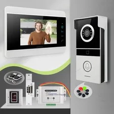 Video Intercom System Camera With Indoor Monitor Plus Electric Lock and Power