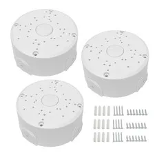Universal Junction for Dome and Bullet IP Cameras, White, ABS Plastic, Rainpr...