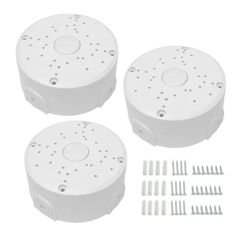 Universal Junction for Dome and Bullet IP Cameras, White, ABS Plastic, Rainpr...