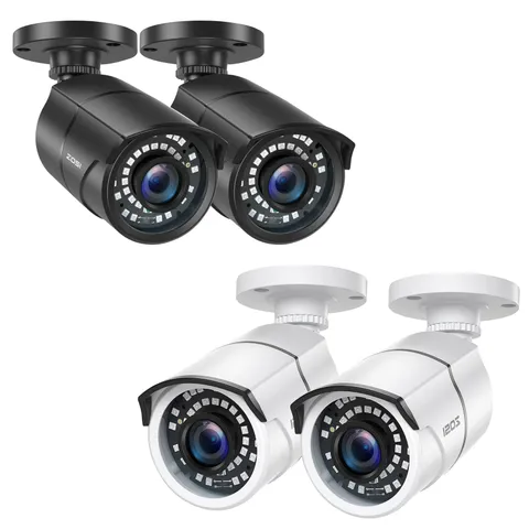 ZOSI  2pcs 4-IN-1 1080p HD 3.6mm TVI AHD CVI Analog Outdoor CCTV Security Camera