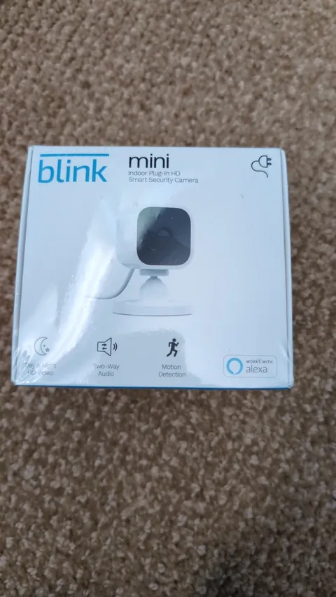 Blink Mini Indoor Plug-In Live HD Smart Security Camera (Unopened in Box)