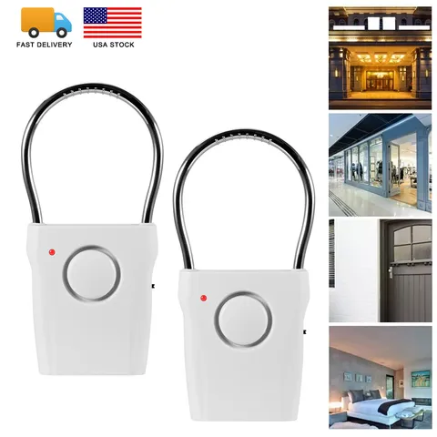 2PCS Door Handle Alarm 120dB Door Security Alarm Touch Sensor Anti-Theft Alarm