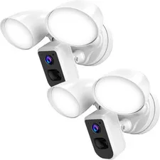 Smart Floodlight Camera Wired Outdoor Security Camera Flood Light with Motion Se