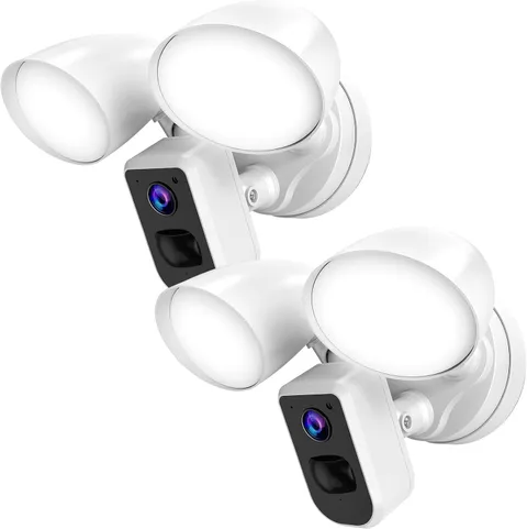 Smart Floodlight Camera Wired Outdoor Security Camera Flood Light with Motion Se