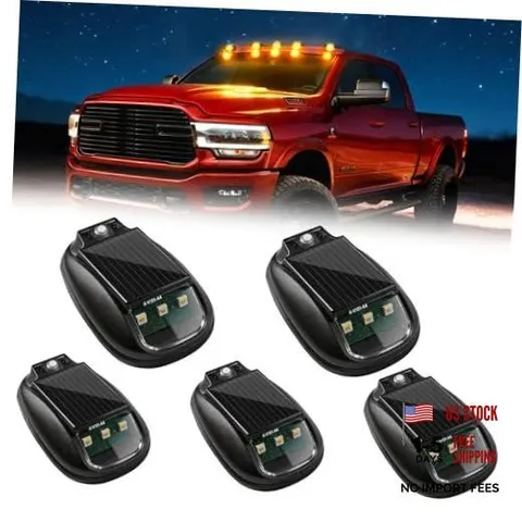 Solar Cab Lights for Truck, Upgrade Constant-ON Mode & Vibration Sensor