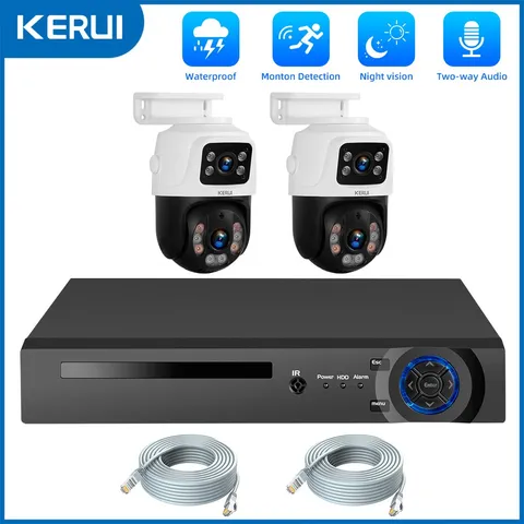 6MP Ultra HD PoE Security Camera System 8CH NVR 2TB Pre-Installed HDD Outdoor