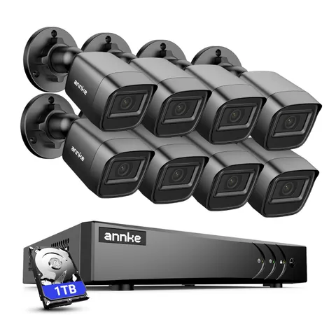 ANNKE 8CH 3K Lite DVR 1TB HD 1080P CCTV Security Camera System AI Detection IP67