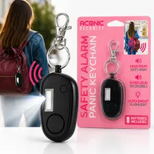 Aconic Personal Safety Alarm Keychain 100dB Panic Alarm LED Flashlight 500ft New