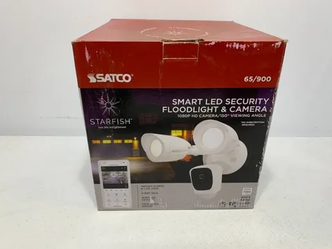 Satco 65/900 Smart LED Security Floodlight Camera 20W 1080P 120-277V