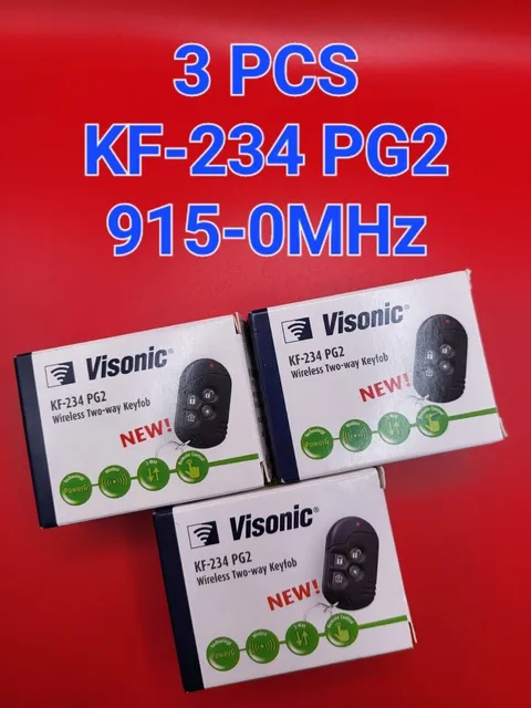 3 pcs visonic Keyfob KF-234 PG2 (915.0 MHz) USA